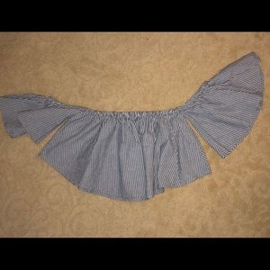 Summer Top: off the shoulder stripped top